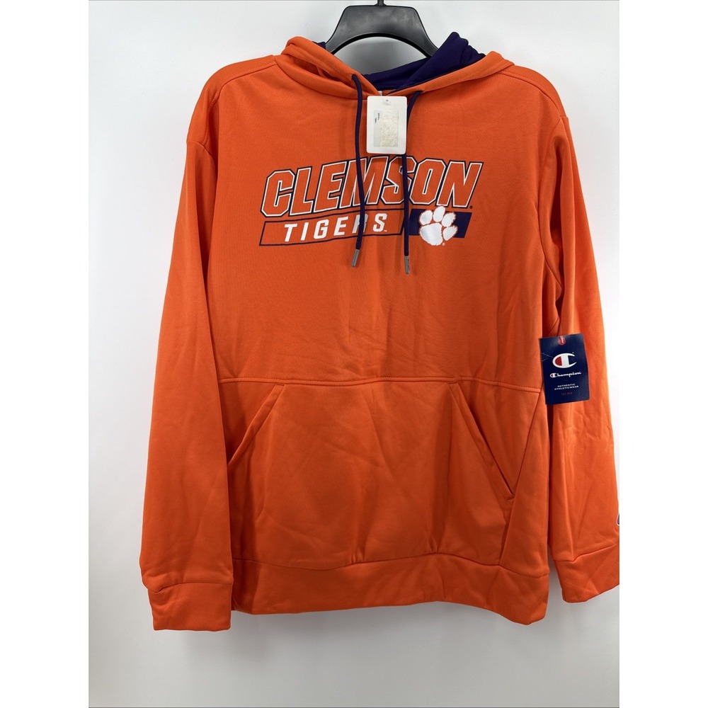 NWT Champion Clemson Tigers Mens Athleticwear Hoodie Sweatshirt Large - Picture 2 of 11